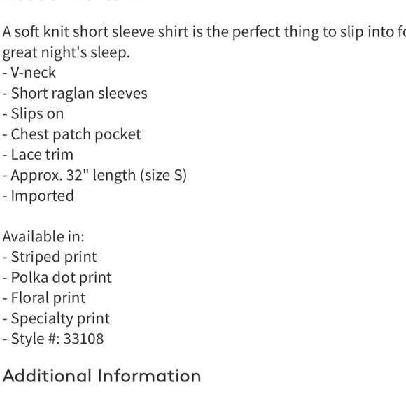 Flowered nightshirt with lace NWT S or L - Picture 4 of 4